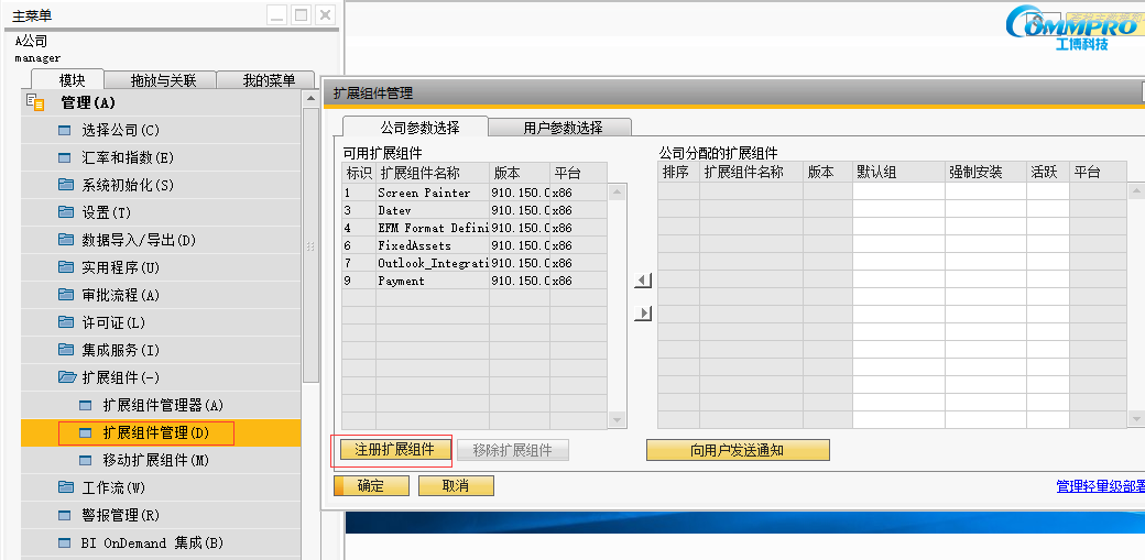 SAP B1中Addon部署配置